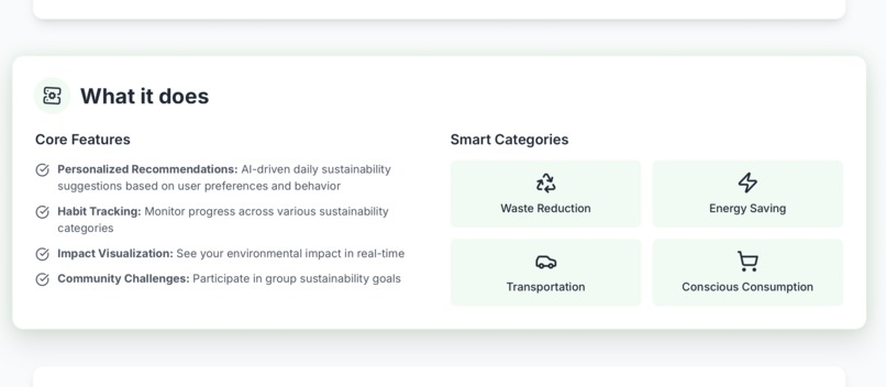 GreenSteps – AI-Powered Daily Sustainability Coach – screenshot 3
