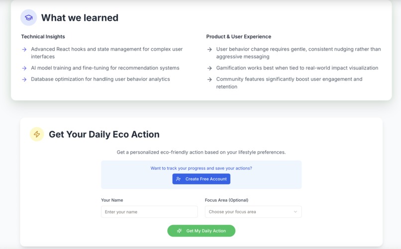 GreenSteps – AI-Powered Daily Sustainability Coach – screenshot 7