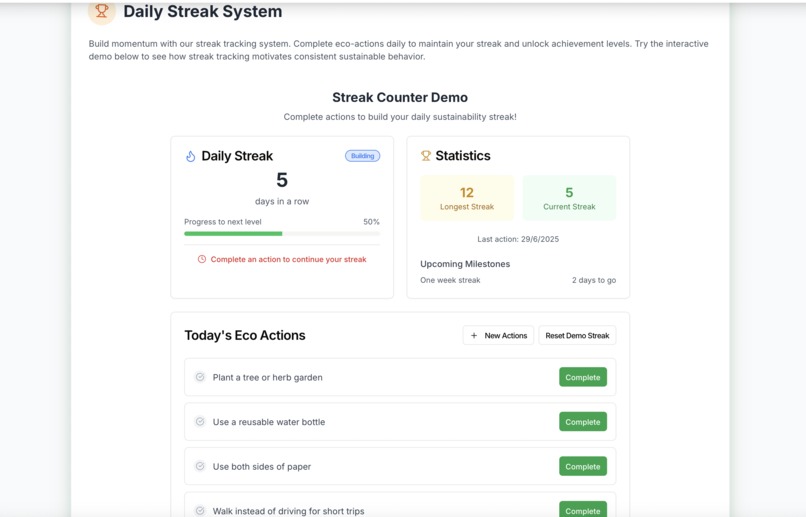 GreenSteps – AI-Powered Daily Sustainability Coach – screenshot 8