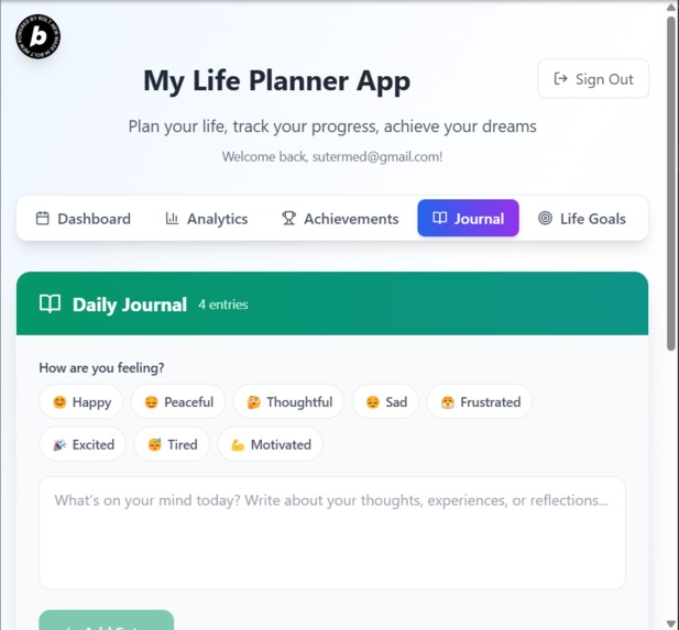 My Life Planner App – screenshot 3