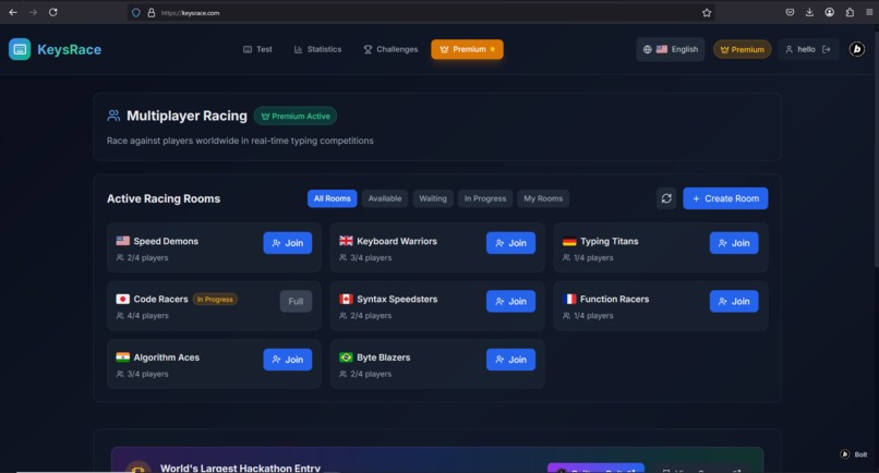 KeysRace - Modern Typing Experience – screenshot 3