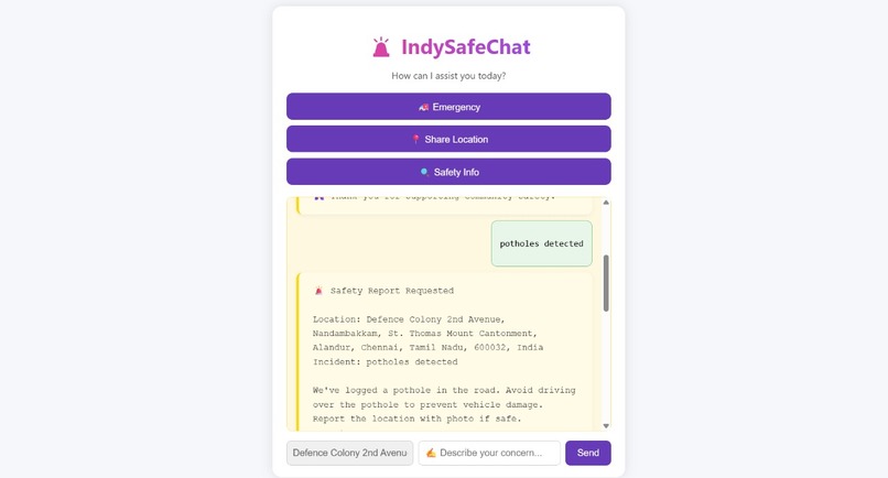 IndySafeChat – screenshot 1