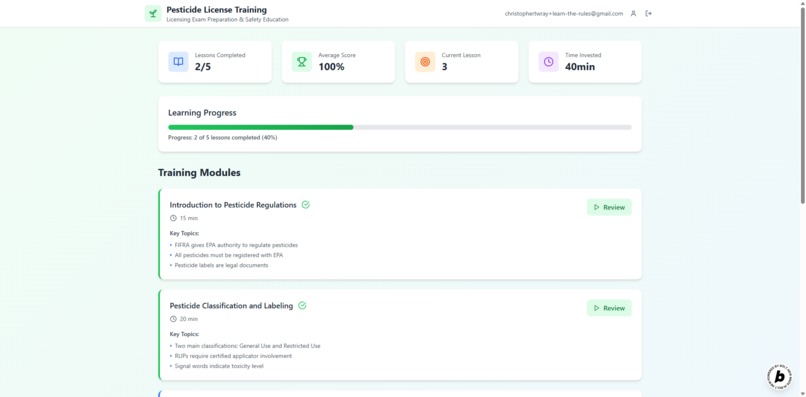 GetTrained: Pesticide License Training Course – screenshot 1