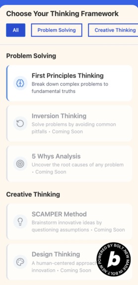 Frame: Master Thinking Frameworks with AI – screenshot 3