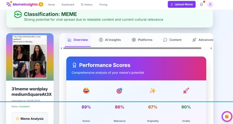 MemeInsights AI – screenshot 2