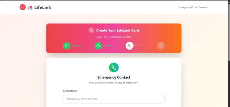 Lifelink-A QR-based emergency health card – screenshot 8