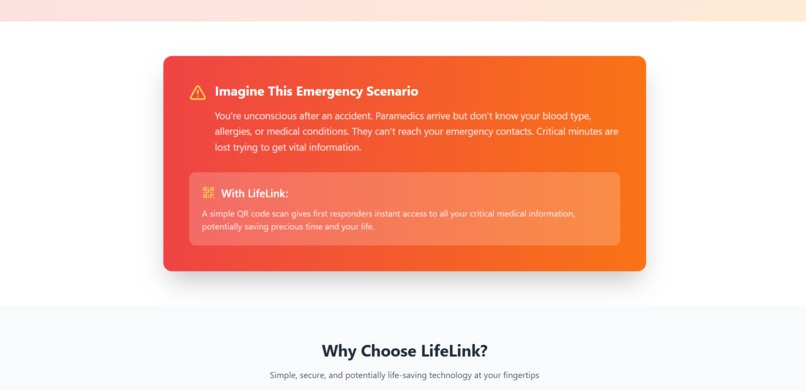 Lifelink-A QR-based emergency health card – screenshot 10