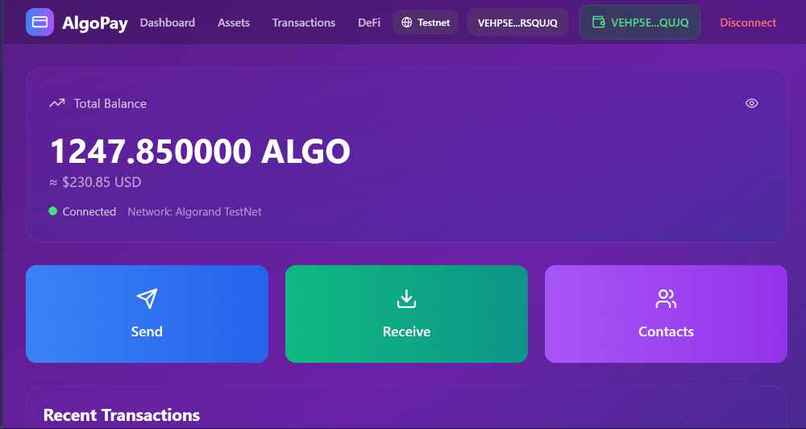AlgoFi- Algorand DeFi Trustless Payments – screenshot 2