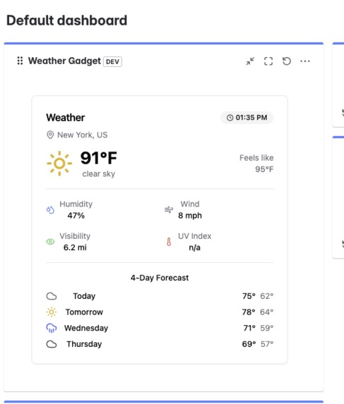 Jira Weather Gadget – screenshot 1