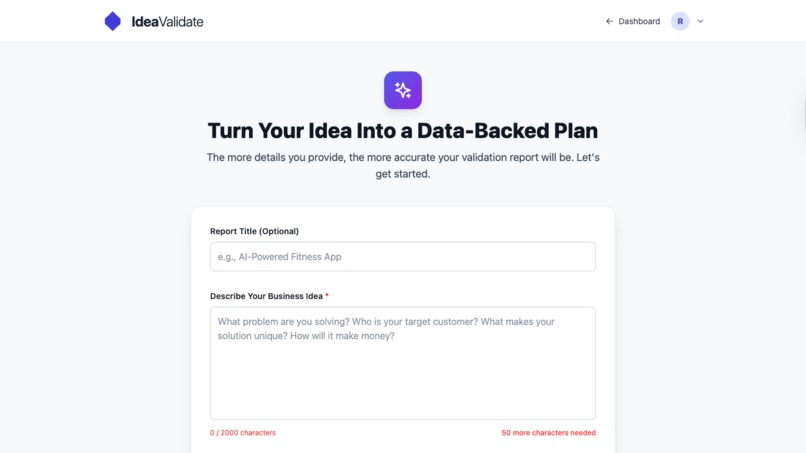 Idea Validate – screenshot 1