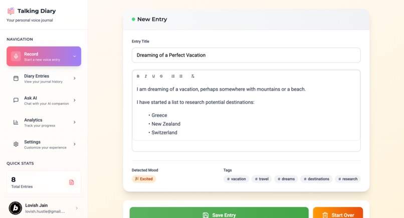 Talking Diary – screenshot 5