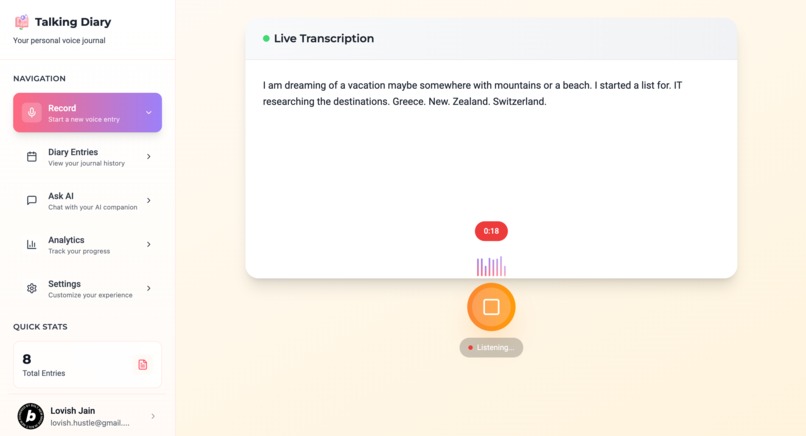 Talking Diary – screenshot 4