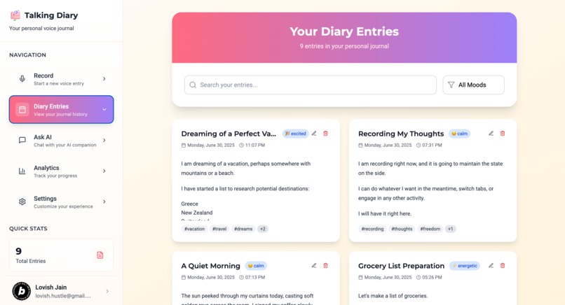 Talking Diary – screenshot 6