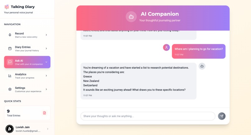 Talking Diary – screenshot 7