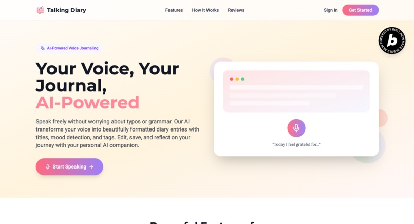 Talking Diary – screenshot 1