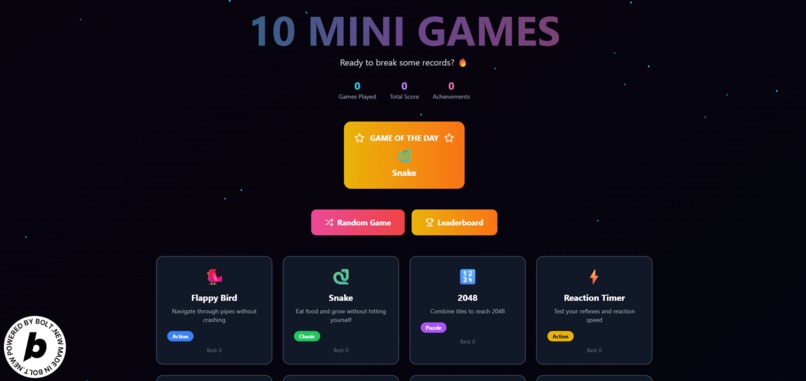 10 Mini Games in 1 – Retro Arcade Hub – screenshot 1