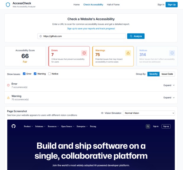 AccessCheck – screenshot 2