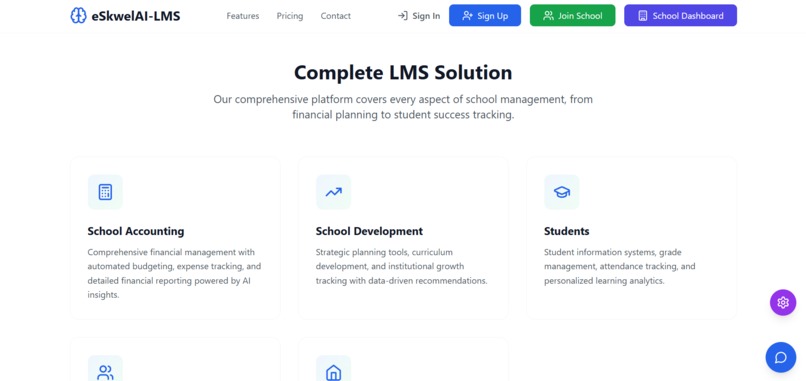 eSkwelAI-LMS – screenshot 2