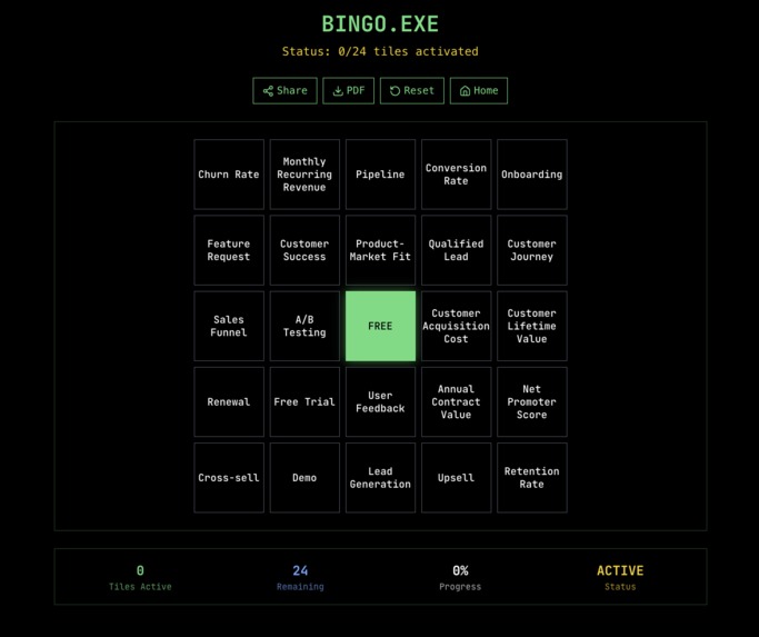 BingoBuilder.xyz – Terminal Style Bingo Card Generator – screenshot 2