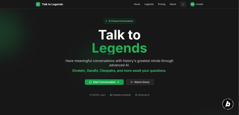 Talk to legends – screenshot 1