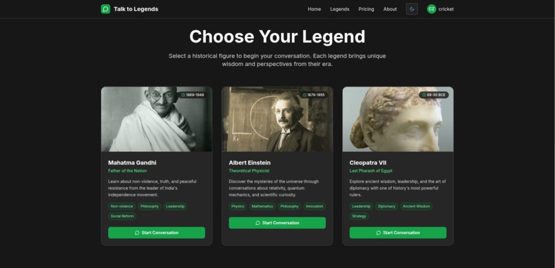Talk to legends – screenshot 2