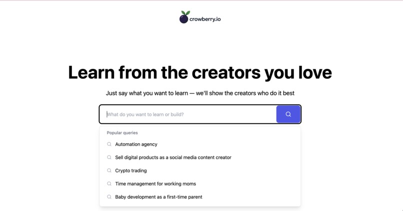 Crowberry - Learn from your favorite creator – screenshot 1