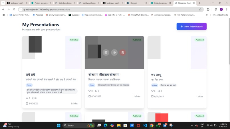 Slideshow with publishable support and a powerful editor – screenshot 6