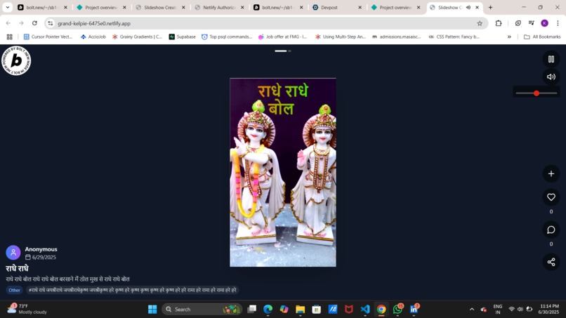 Slideshow with publishable support and a powerful editor – screenshot 1