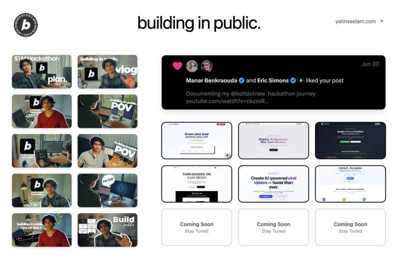 Build In Public Journey – screenshot 1