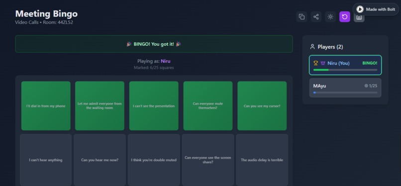 Meeting Bingo : Turn Boring Meetings into Multiplayer Fun – screenshot 1