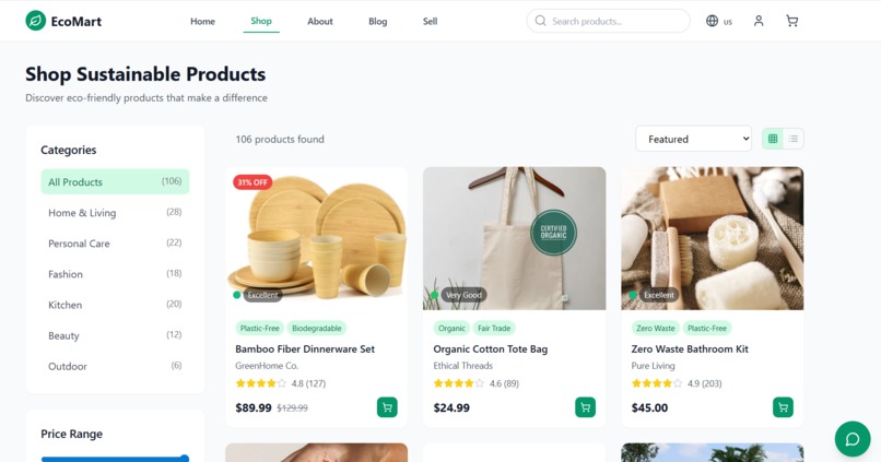 Eco-Friendly Marketplace – screenshot 2