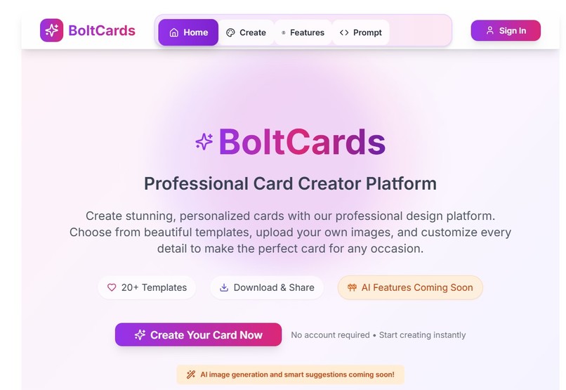 Bolt Special occasion Cards – screenshot 1