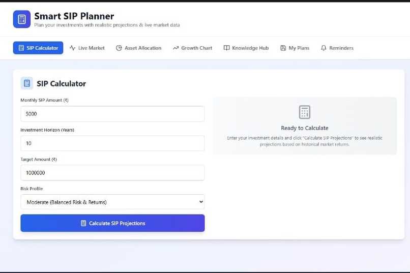 Smart Investment Planner (SIP) – screenshot 1