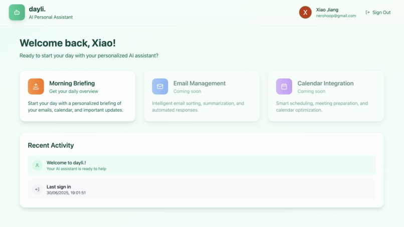 Dayli AI – screenshot 1