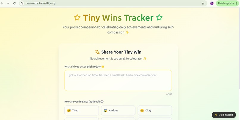 Tiny Wins Tracker – screenshot 1