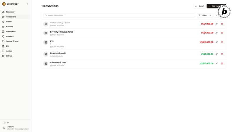 Coinkeepr – screenshot 4