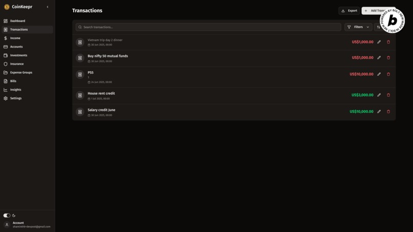 Coinkeepr – screenshot 5