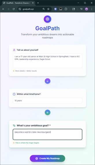 GoalPath – screenshot 2
