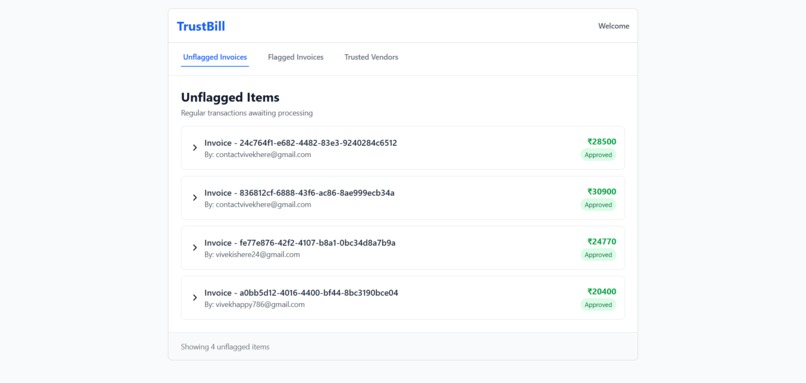 TrustBill – screenshot 2