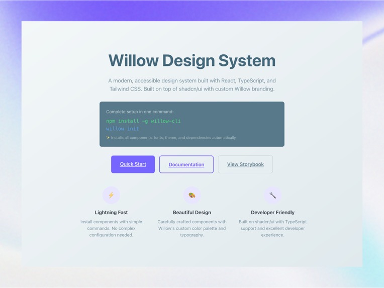 Willow Design System – screenshot 1