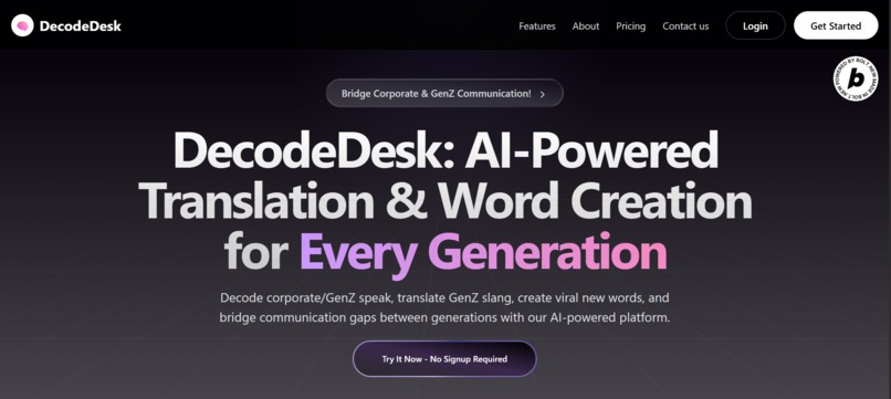 DecodeDesk: Translating Corporate/GenZ Jargon Into Real Talk – screenshot 1