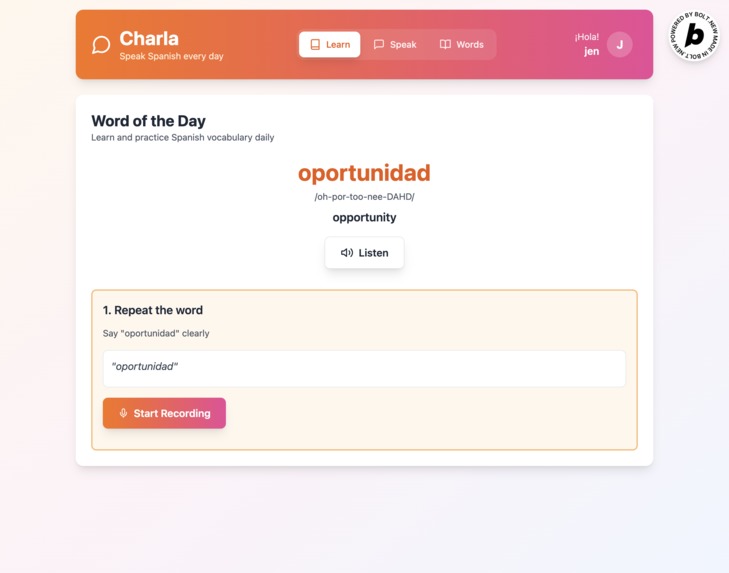 Charla – screenshot 1