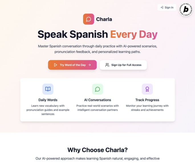 Charla – screenshot 2