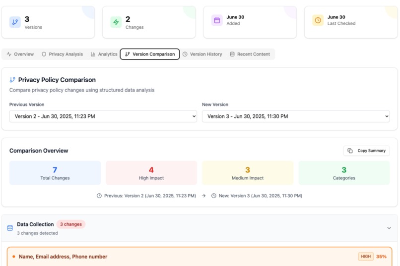 Privacy Policy Tracker – screenshot 6