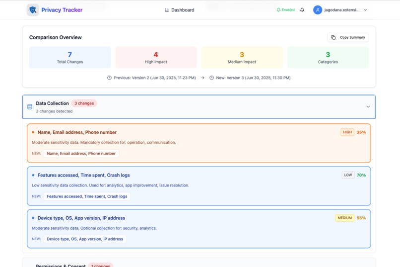 Privacy Policy Tracker – screenshot 7