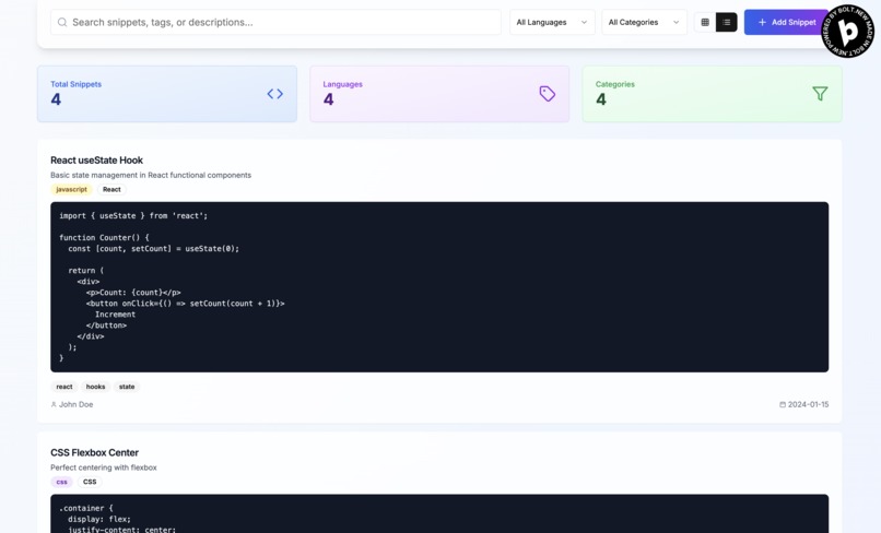 Code Snippet Library – screenshot 3