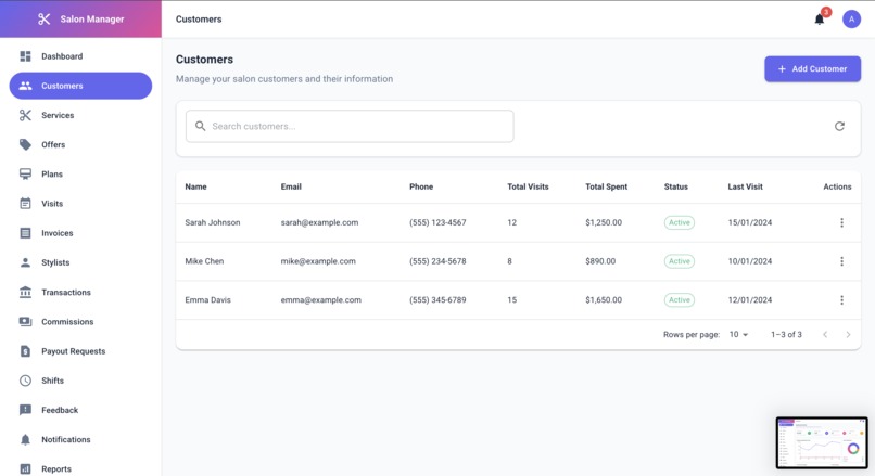 Complete Salon Management System – screenshot 1