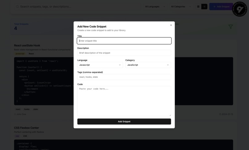 Code Snippet Library – screenshot 4
