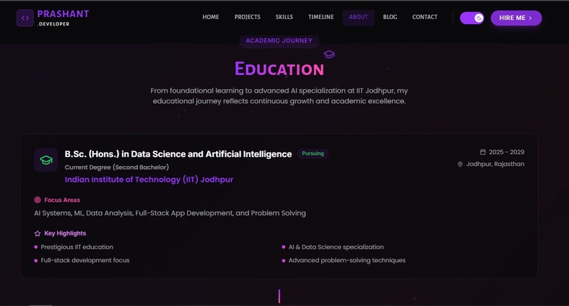 Prshant.dev – Developer Portfolio – screenshot 3
