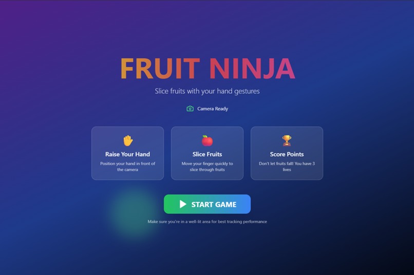 Fruit Ninja Hand Tracking Game – screenshot 1